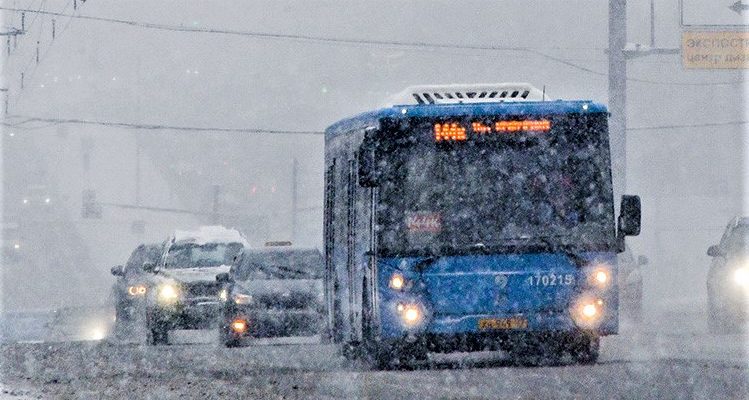 автобус зимой